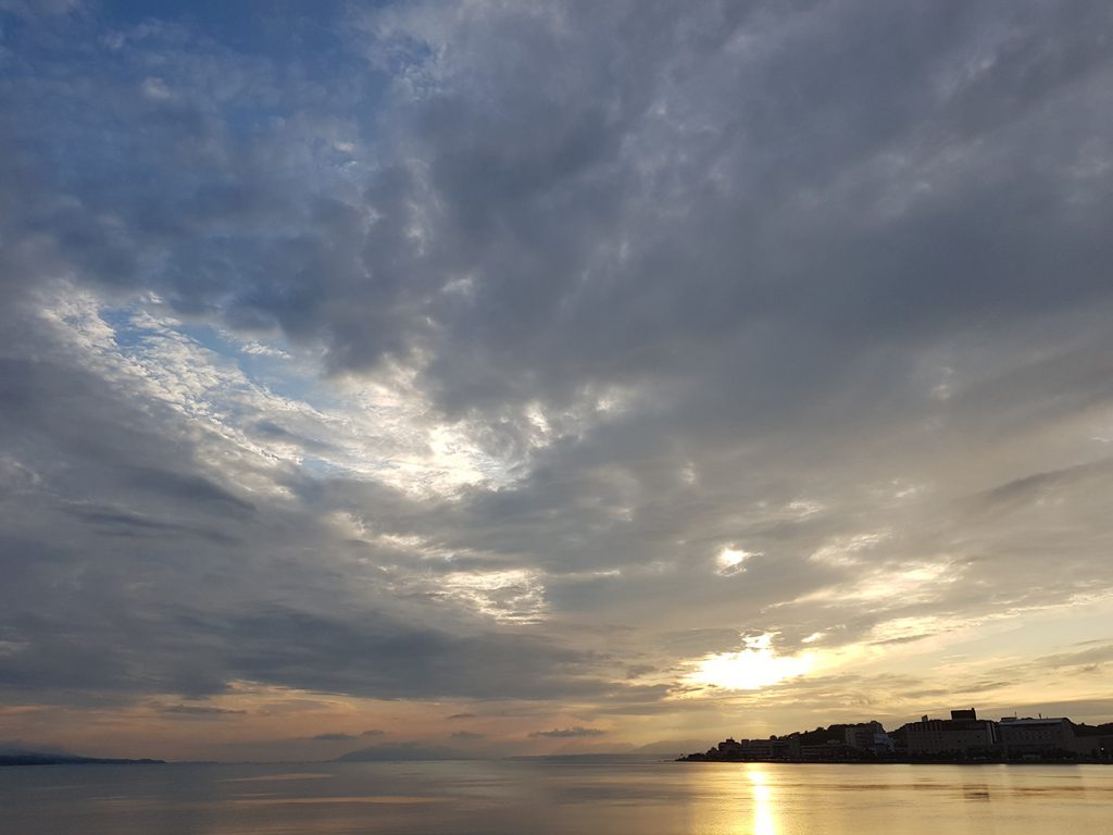 画像　宍道湖の夕焼け